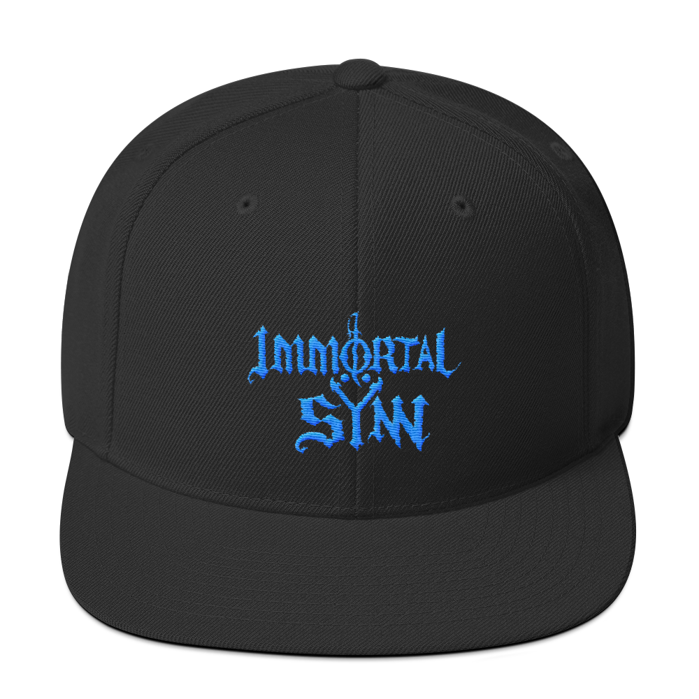 Snapback Hat w/ Blue Logo